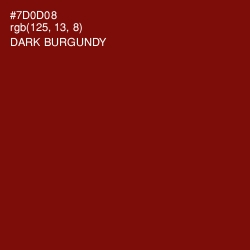 #7D0D08 - Dark Burgundy Color Image
